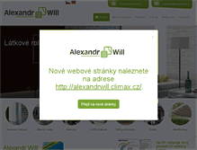 Tablet Screenshot of alexandrwill.cz